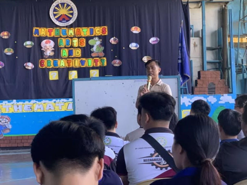Engr. Reynold Agustin demonstrating advanced calculator techniques